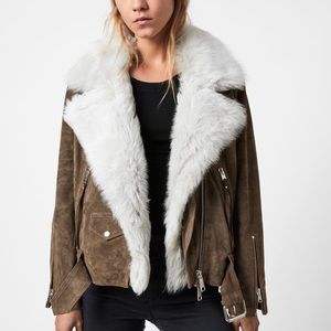 💎 nwt | all saints | Luna 4 in 1 shearling suede jacket
